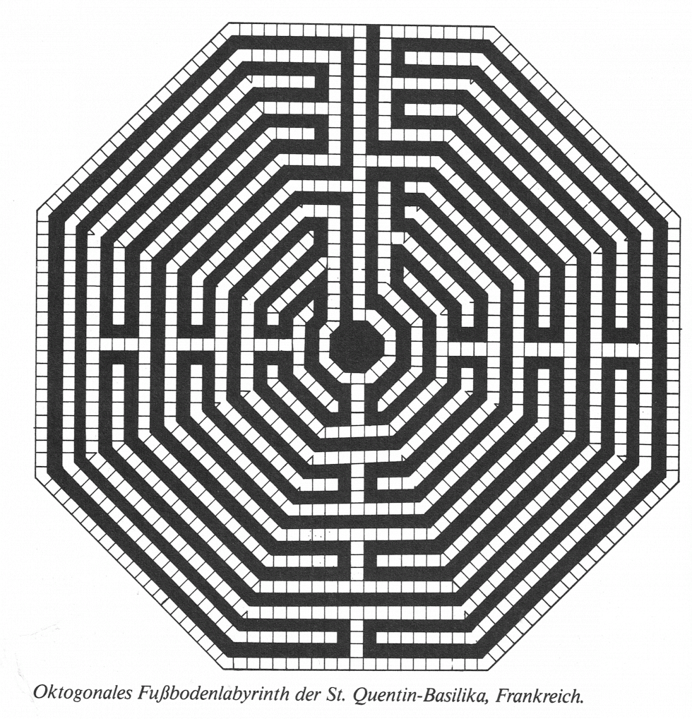 Fußbodenlabyrinth St. Quentein-Basilika