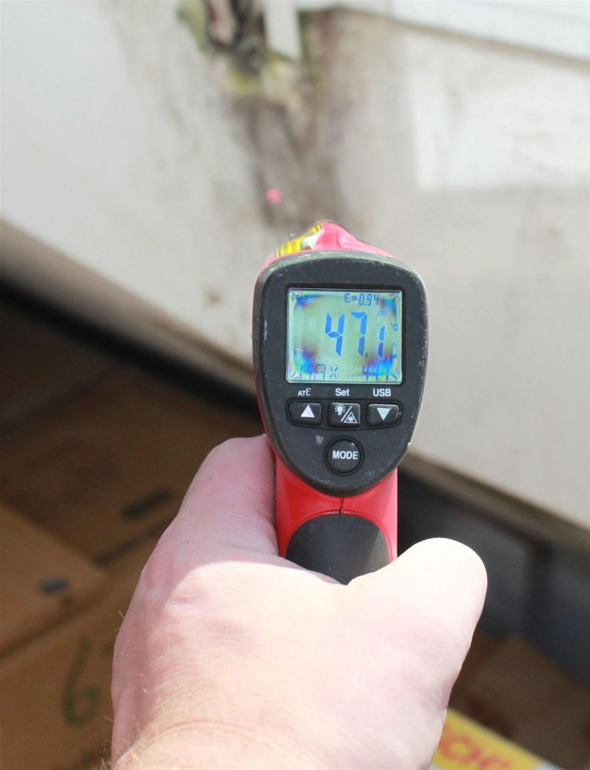 Messung mit dem Infrarot-Thermometer