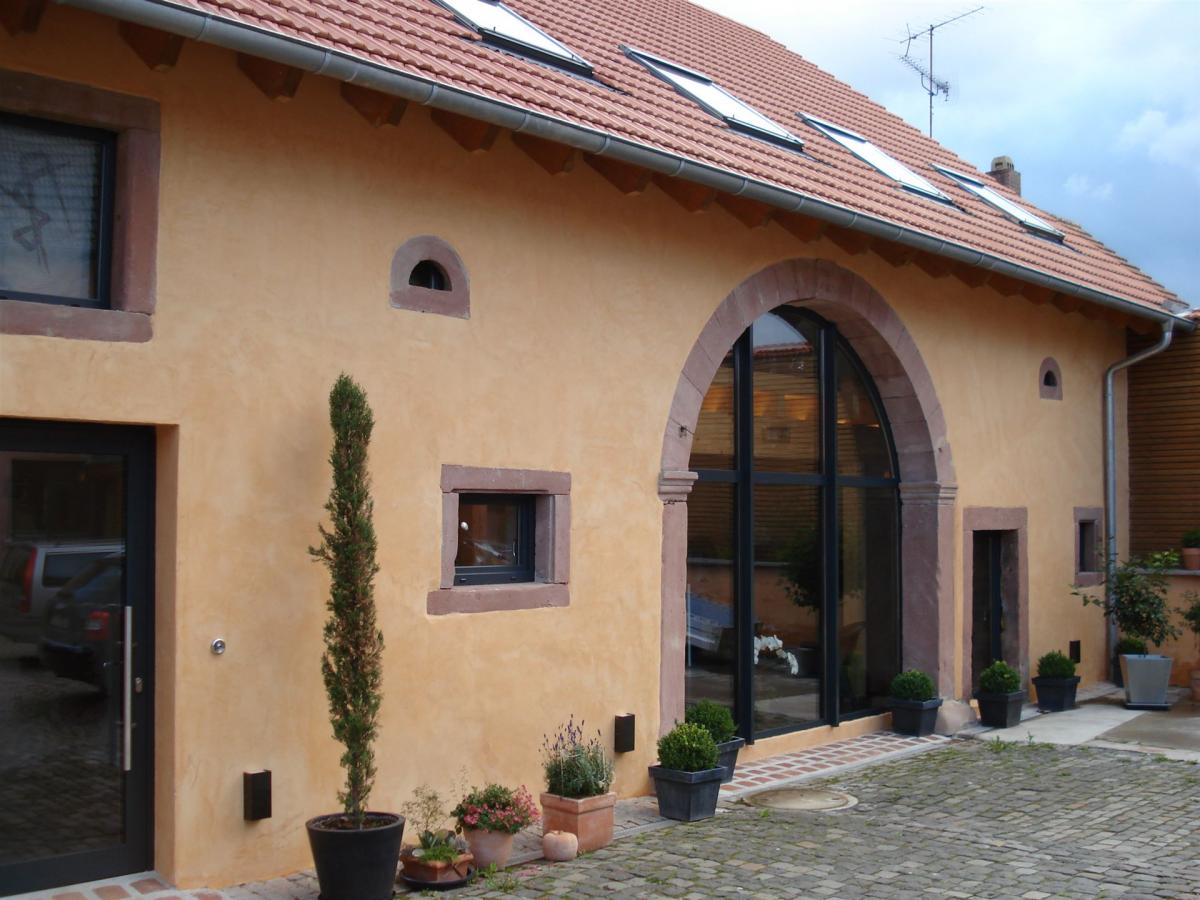 Fassade mit Kalkputz