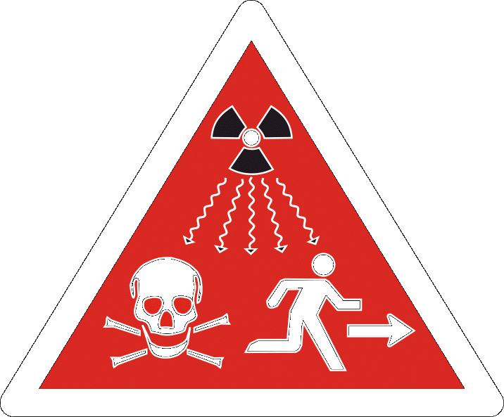 Warnzeichen Radioaktivität
