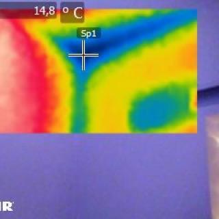 Thermografie einer Wärmebrücke