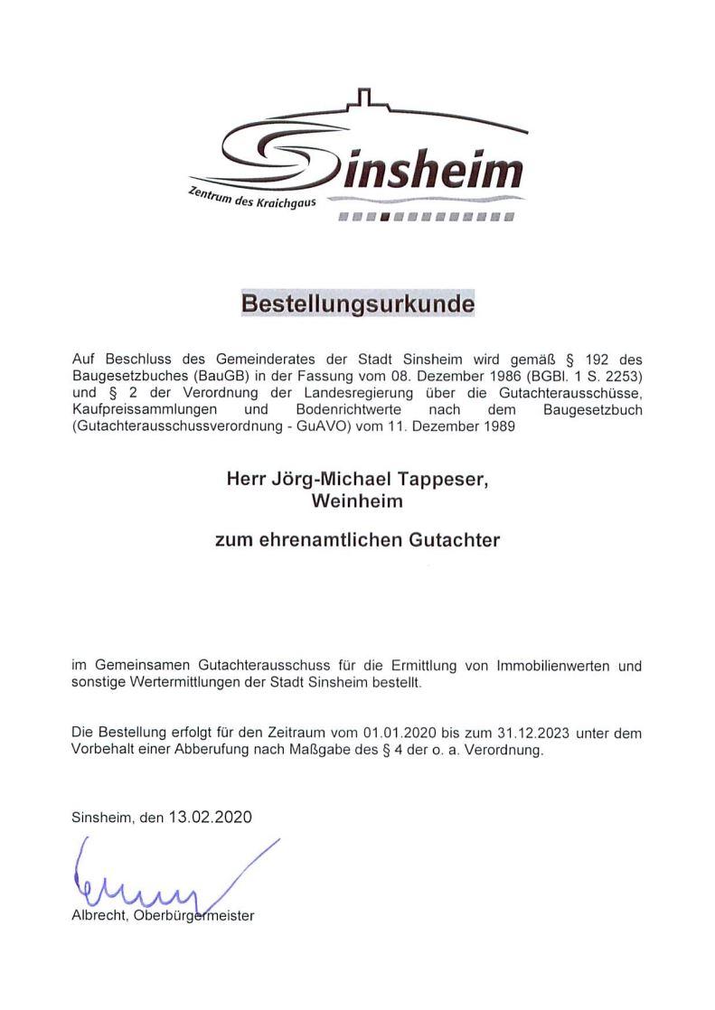 Gutachterausschuss Sinsheim